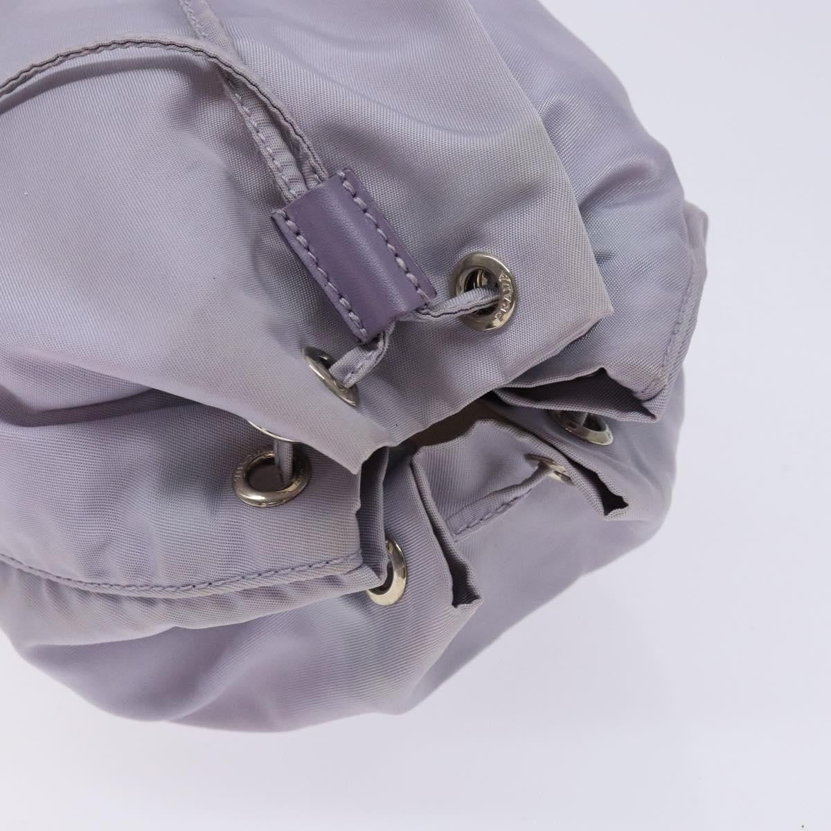 Prada Vela Drawstring Bucket Pouch Tessuto Purple Nylon Bag (Pre-Owned)