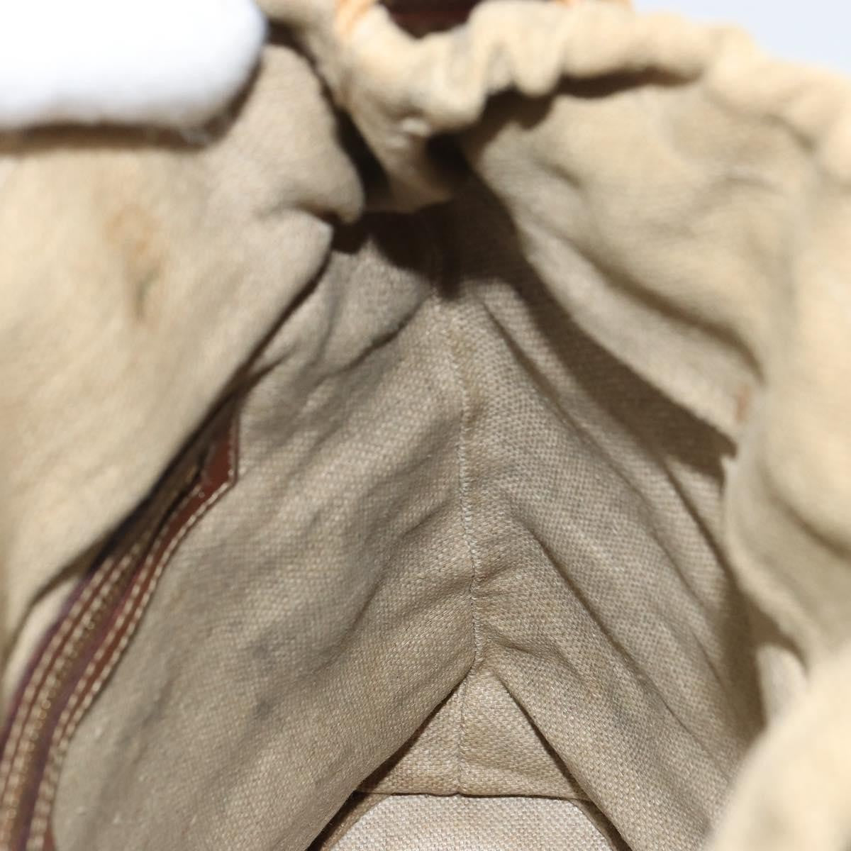 Gucci Vintage Bamboo Shoulder Bag Canvas Beige Canvas Shoulder Bag Bag (Pre-Owned)