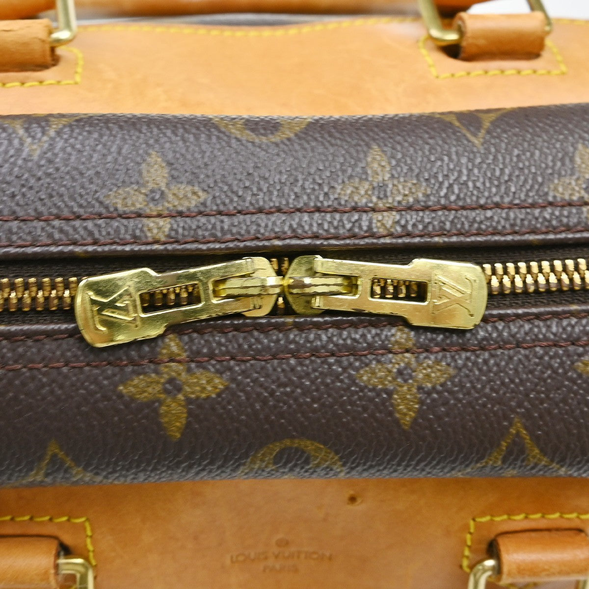 Louis Vuitton Deauville Handbag Monogram Canvas Brown Canvas Handbag (Pre-Owned)