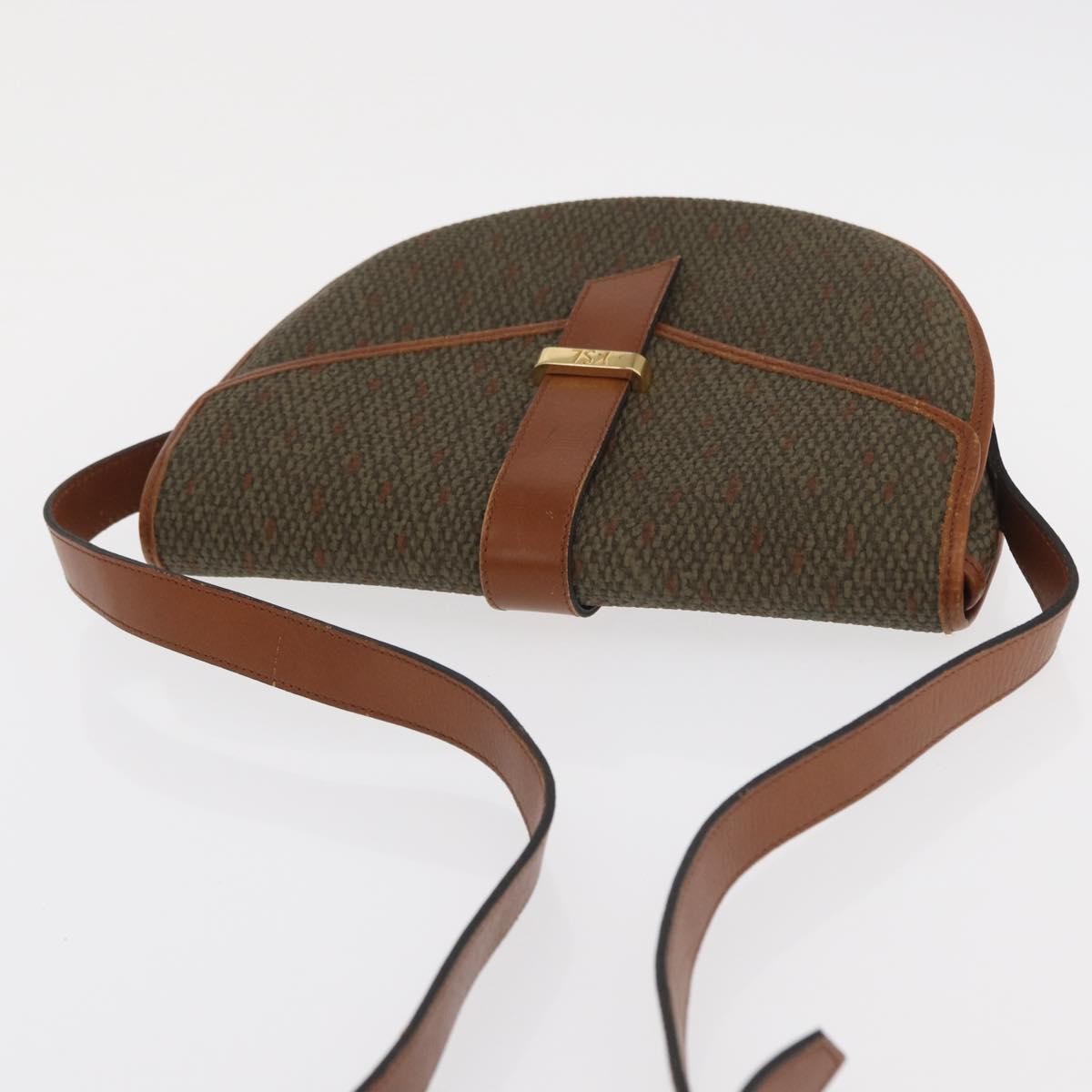Saint Laurent Vintage Shoulder Bag Canvas Khaki Canvas Shoulder Bag Bag (Pre-Owned)