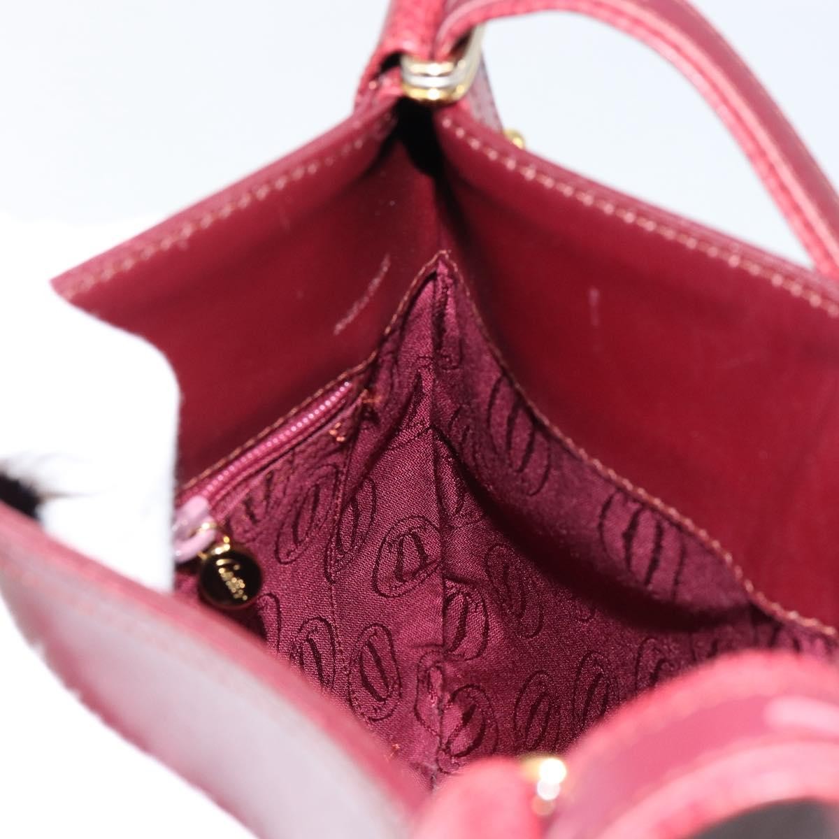 Cartier Must De Cartier Shoulder Bag Leather Burgundy Leather Shoulder Bag Bag (Pre-Owned)
