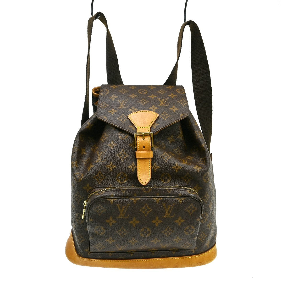 Louis Vuitton Vintage Montsouris Backpack Monogram Canvas Brown Canvas Backpack Bag (Pre-Owned)