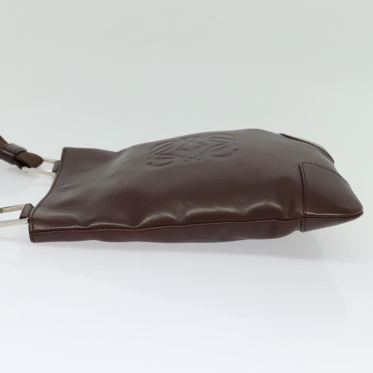 Loewe Anagram Shoulder Bag Leather Brown Leather Shoulder Bag Bag (Pre-Owned)