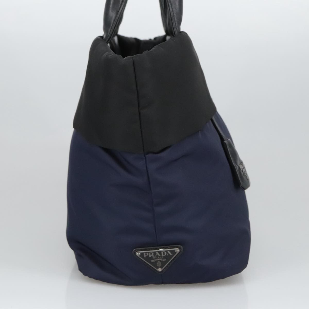 Prada Convertible Double Tote Tessuto Navy Nylon Bag (Pre-Owned)