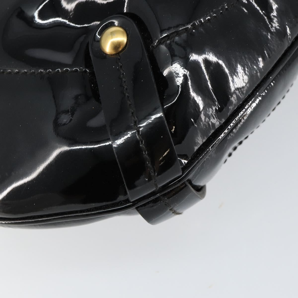 Salvatore Ferragamo Gancini Tote Patent Leather Black Patent_Leather Tote Bag Bag (Pre-Owned)