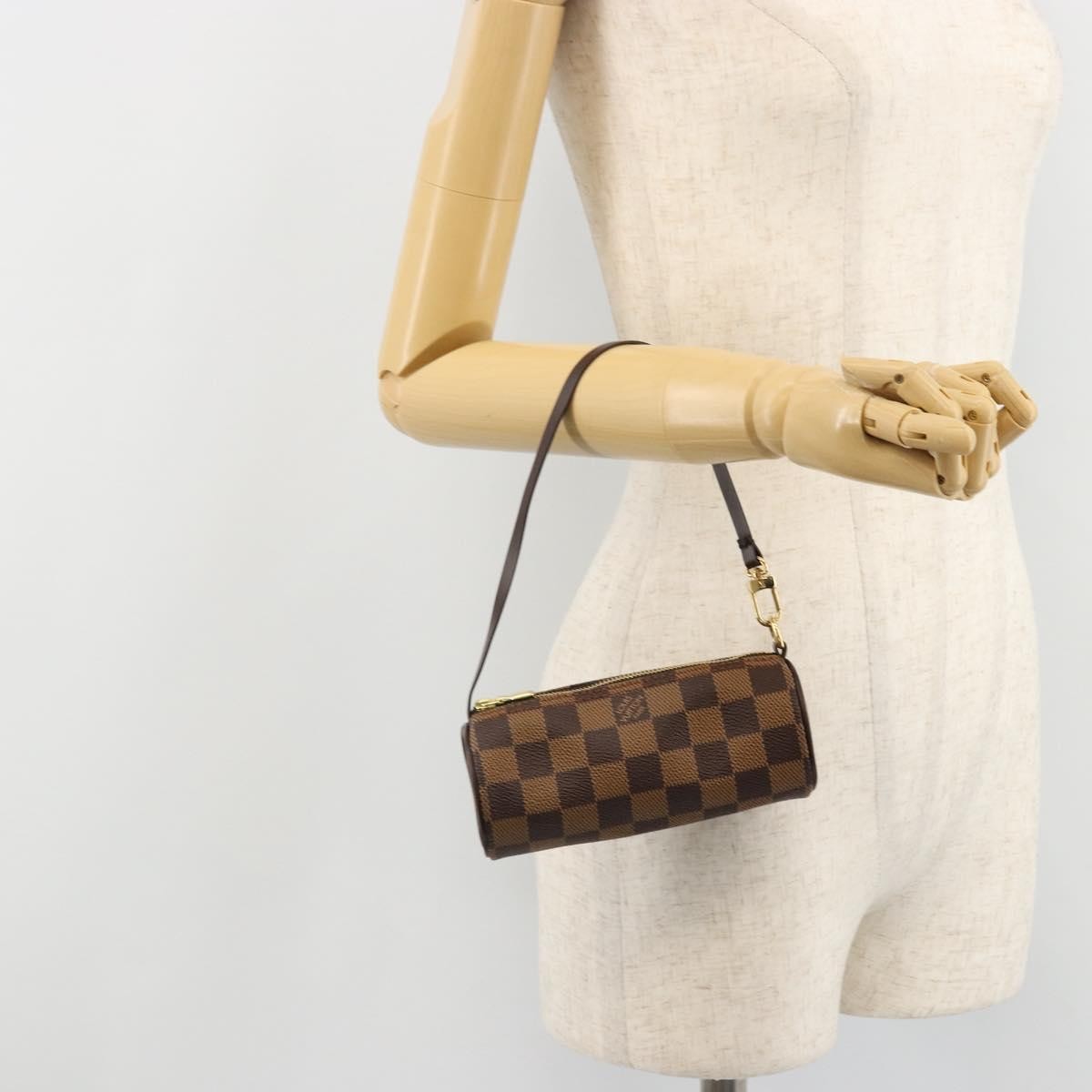 Louis Vuitton Papillon Pochette Damier Brown Canvas Clutche & Pouche Bag (Pre-Owned)