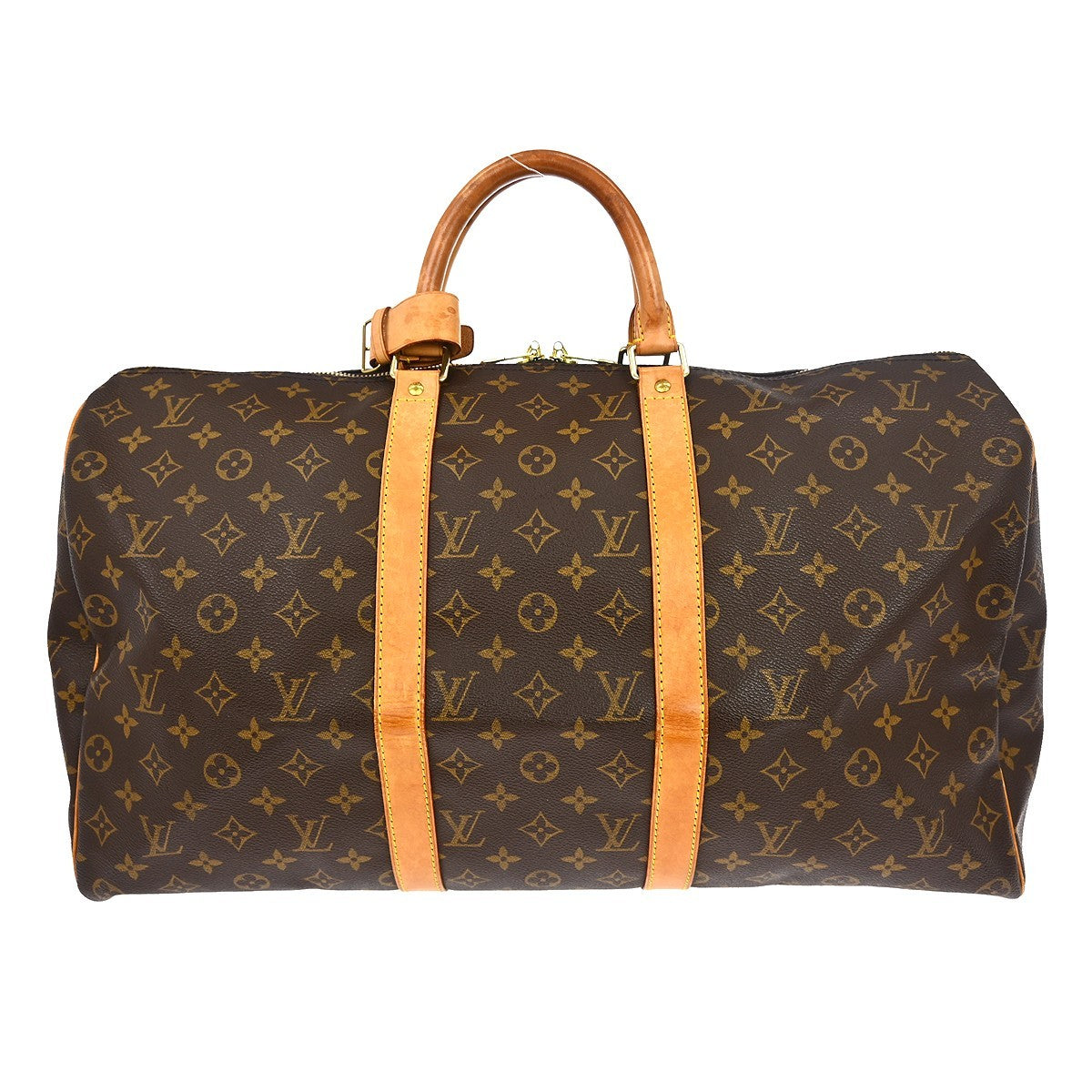 Louis Vuitton Keepall Bag Monogram Canvas Brown Canvas Travel Bag Bag (Pre-Owned)