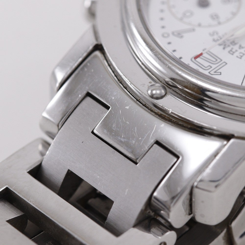 Hermes Clipper Chronograph Quartz Watch Stainless Steel Watch (Pre-Owned)