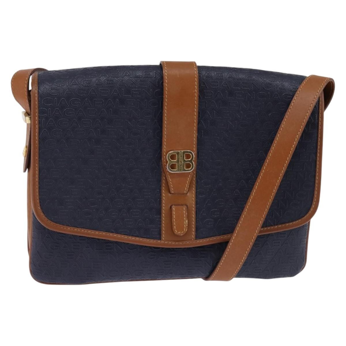 Balenciaga Shoulder Bag Pvc Navy Pvc Shoulder Bag Bag (Pre-Owned)