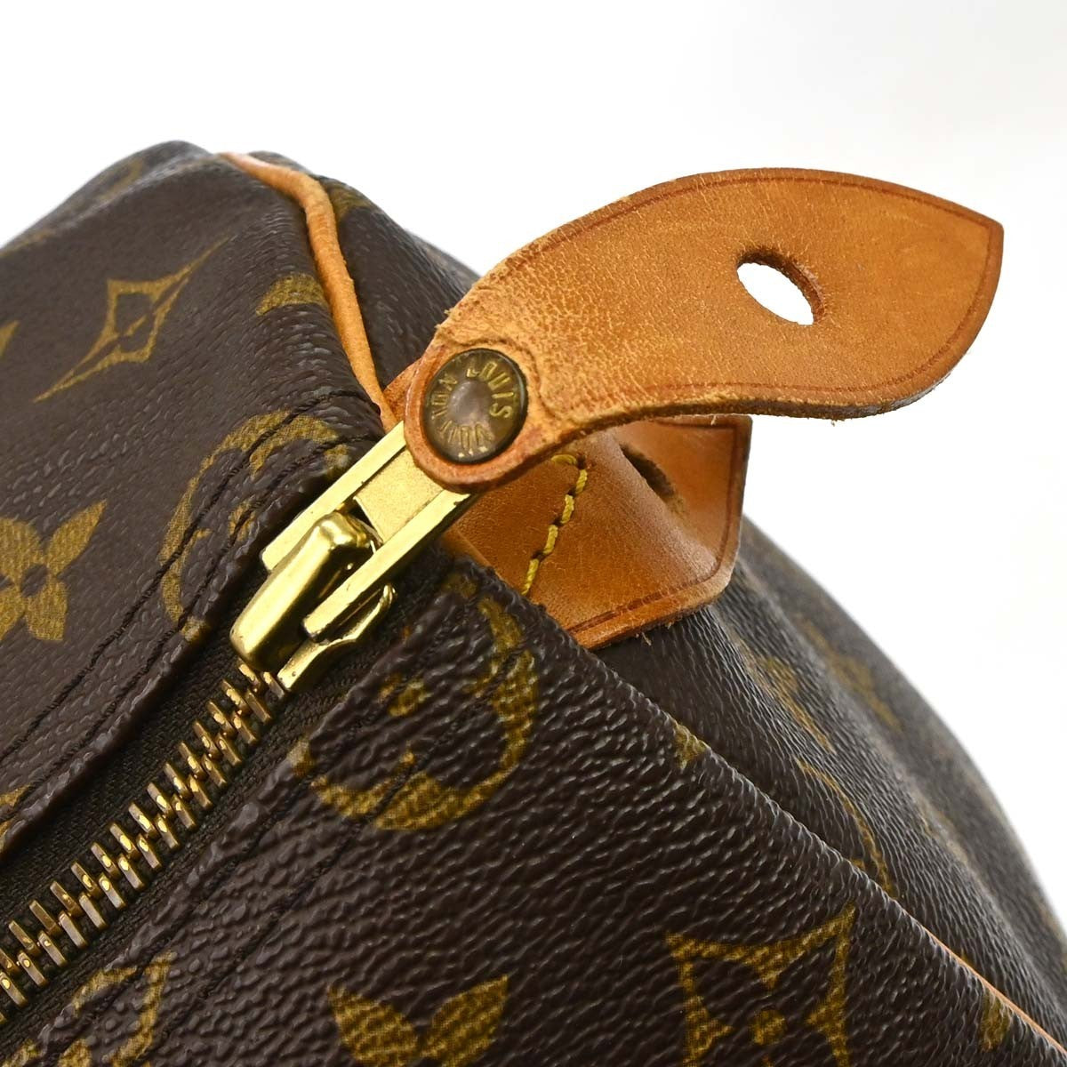 Louis Vuitton Speedy Handbag Monogram Canvas Brown Canvas Handbag (Pre-Owned)