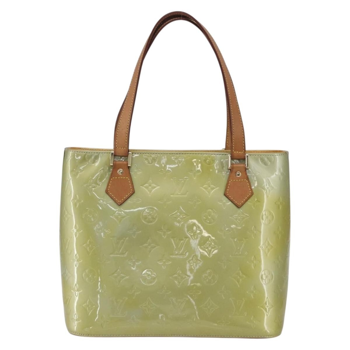 Louis Vuitton Houston Handbag Monogram Vernis Green Patent_Leather Tote Bag Bag (Pre-Owned)