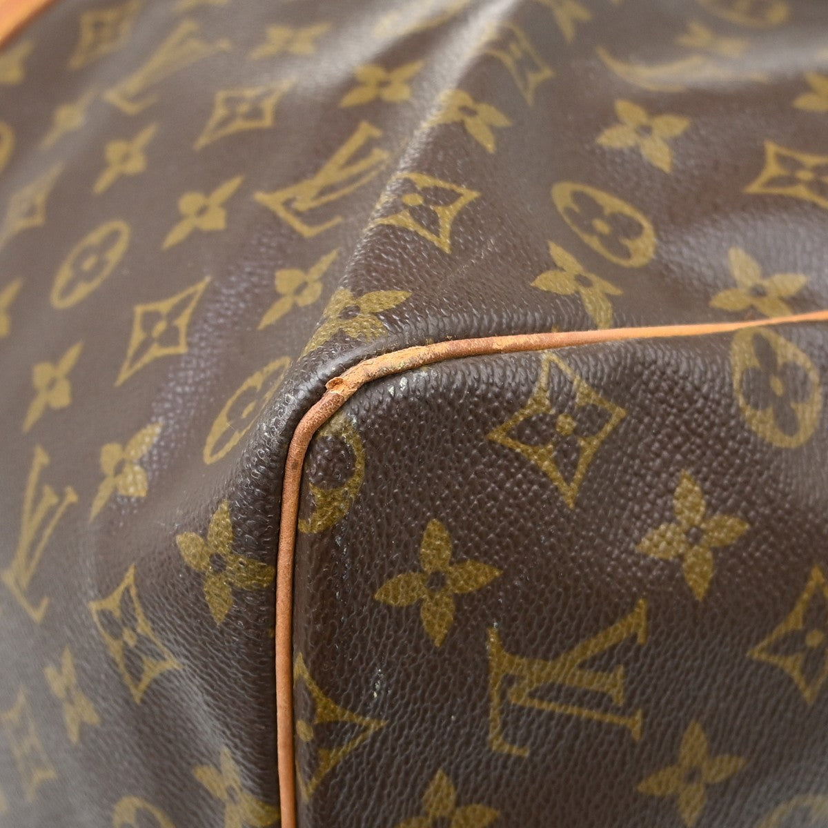 Louis Vuitton Keepall Bag Monogram Canvas Brown Canvas Travel Bag Bag (Pre-Owned)