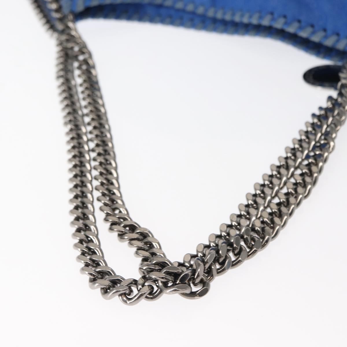 Stella Mccartney Falabella Tote Shaggy Deer Blue Polyester Tote Bag Bag (Pre-Owned)
