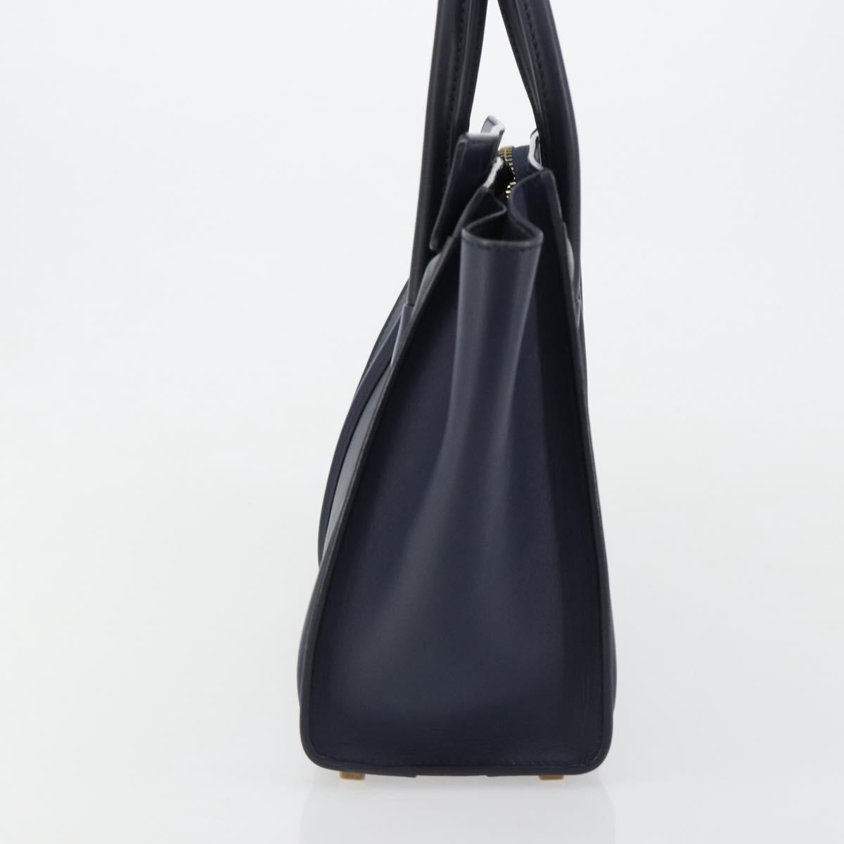 Celine Tricolor Luggage Bag Leather Navy Leather Handbag (Pre-Owned)