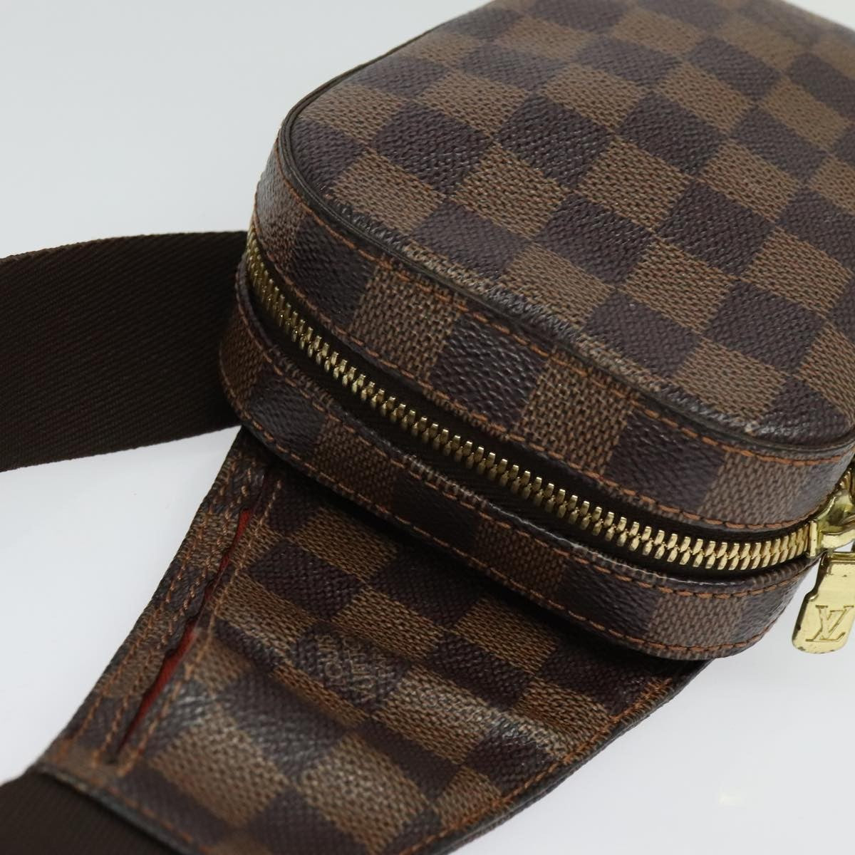 Louis Vuitton Geronimos Waist Bag Damier Brown Canvas Clutche & Pouche Bag (Pre-Owned)