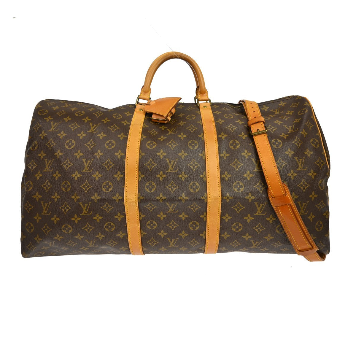 Louis Vuitton Keepall Bandouliere Bag Monogram Canvas Brown Canvas Travel Bag Bag (Pre-Owned)