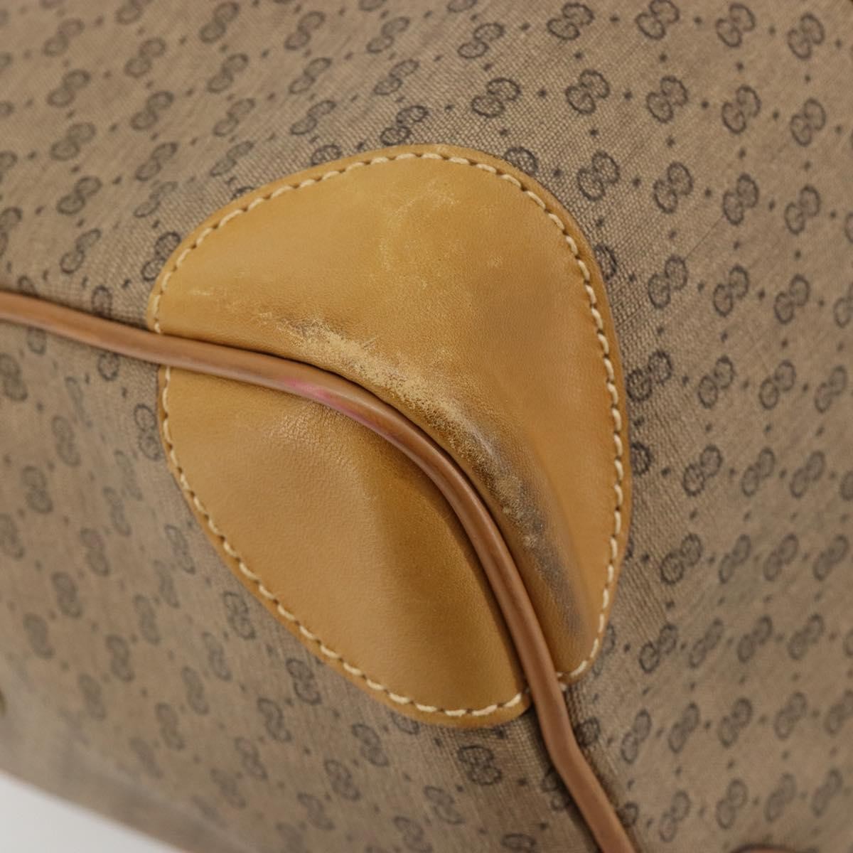 Gucci Vintage Travel Bag Gg Canvas Beige Pvc Travel Bag Bag (Pre-Owned)