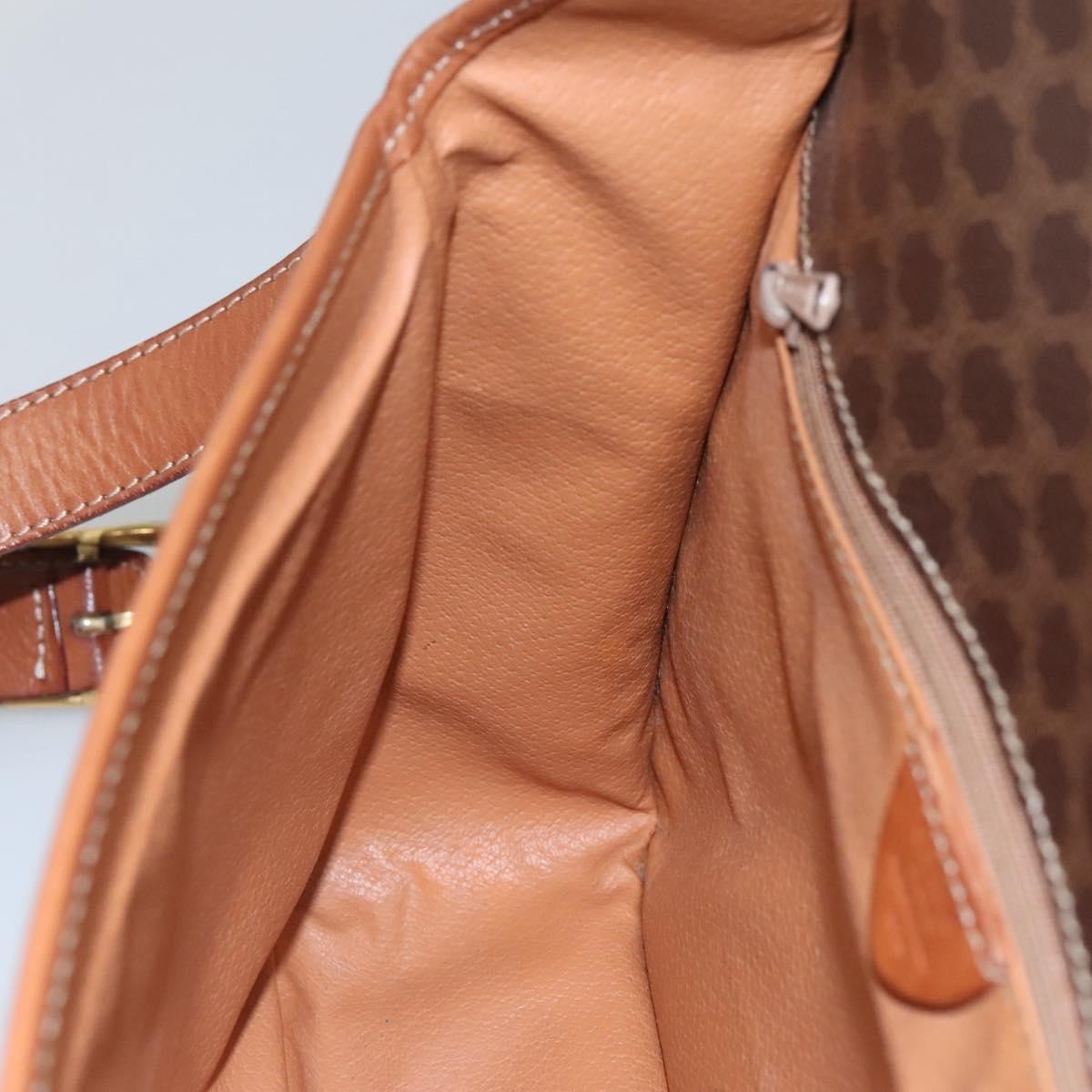 Celine Vintage Macadam Shoulder Bag Canvas And Leather Brown Canvas Shoulder Bag Bag (Pre-Owned)