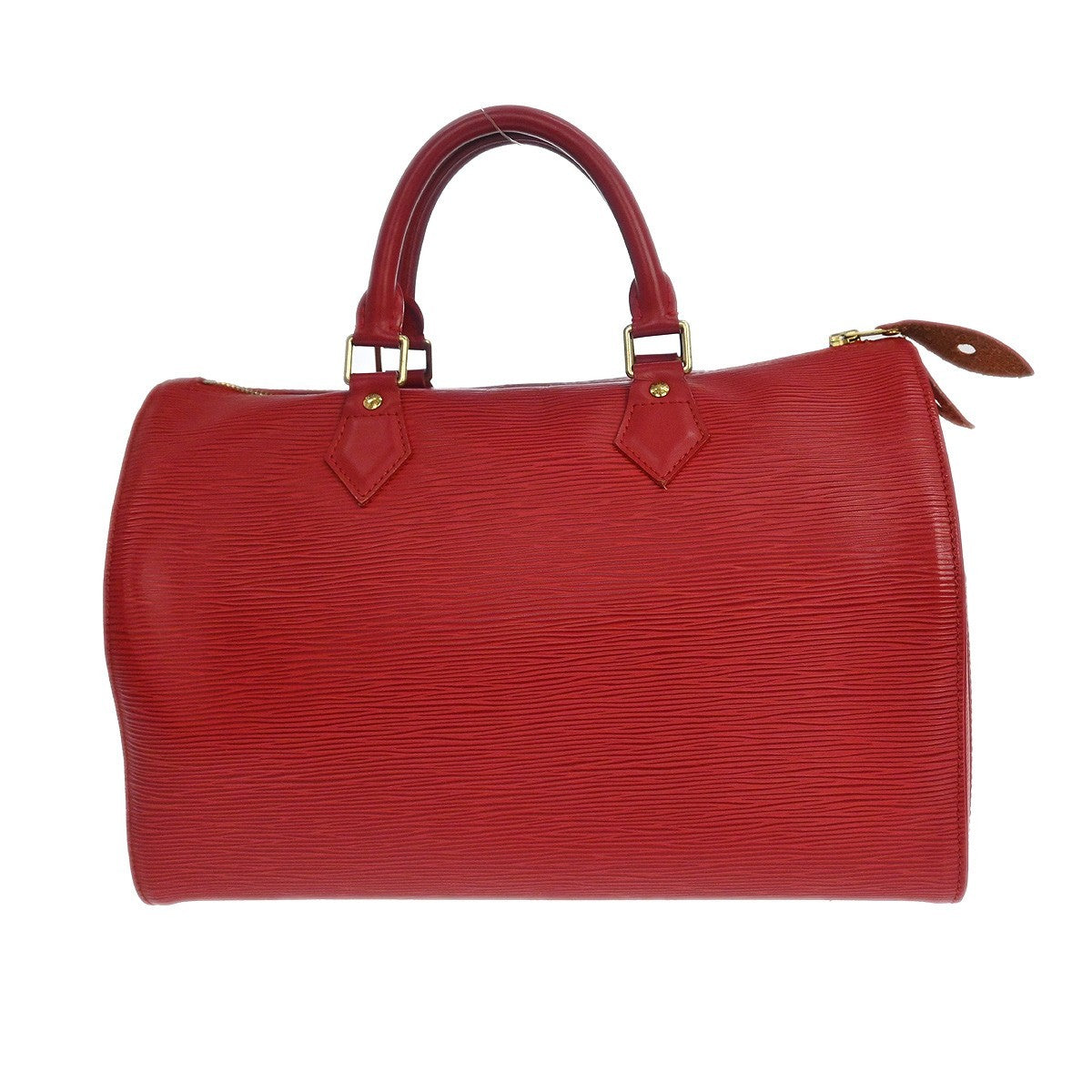 Louis Vuitton Speedy Handbag Epi Leather Red Leather Handbag (Pre-Owned)