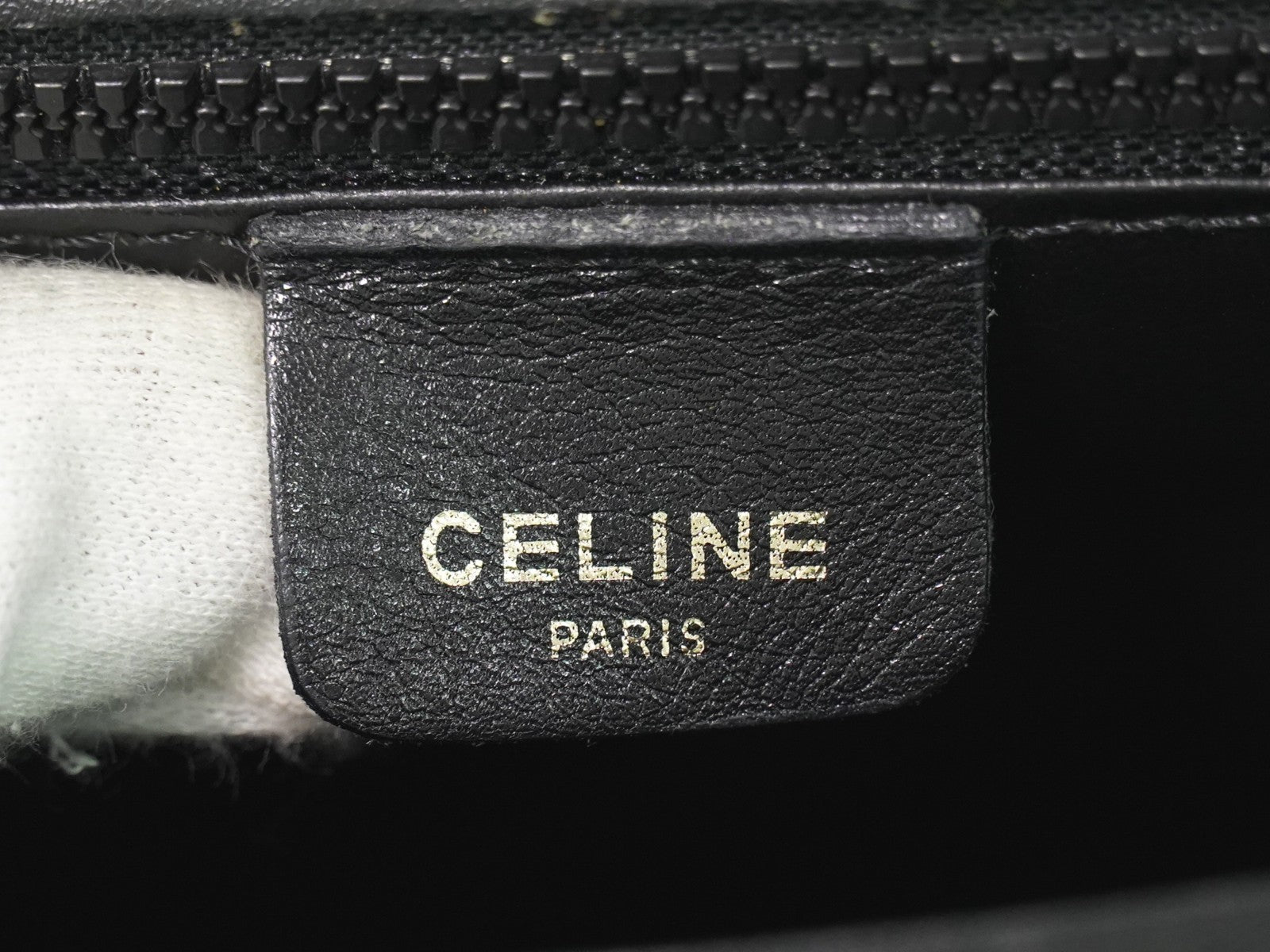 Celine Vintage Shoulder Bag Leather Black Leather Shoulder Bag Bag (Pre-Owned)