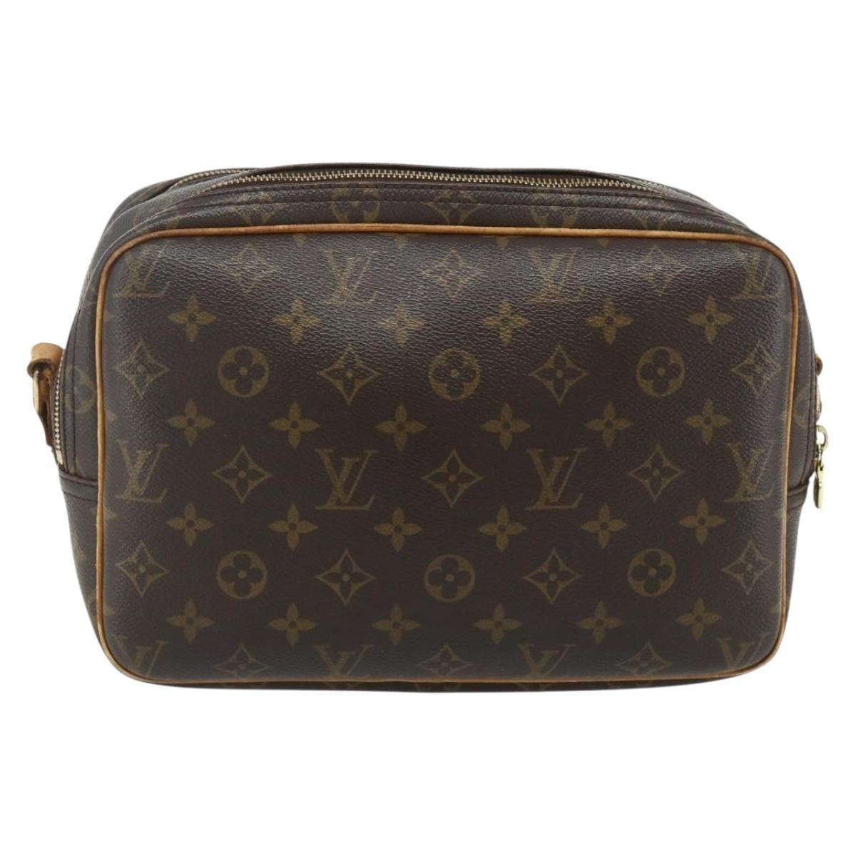 Louis Vuitton Reporter Bag Monogram Canvas Brown Canvas Shoulder Bag Bag (Pre-Owned)