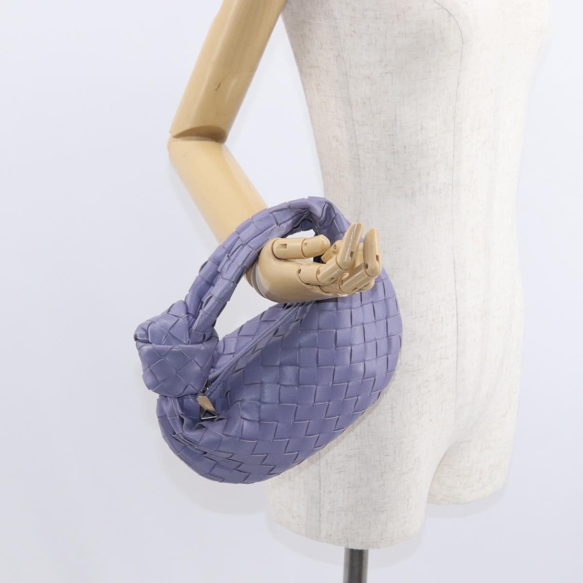 Bottega Veneta Bv Jodie Hobo Intrecciato Nappa Purple Leather Handbag (Pre-Owned)