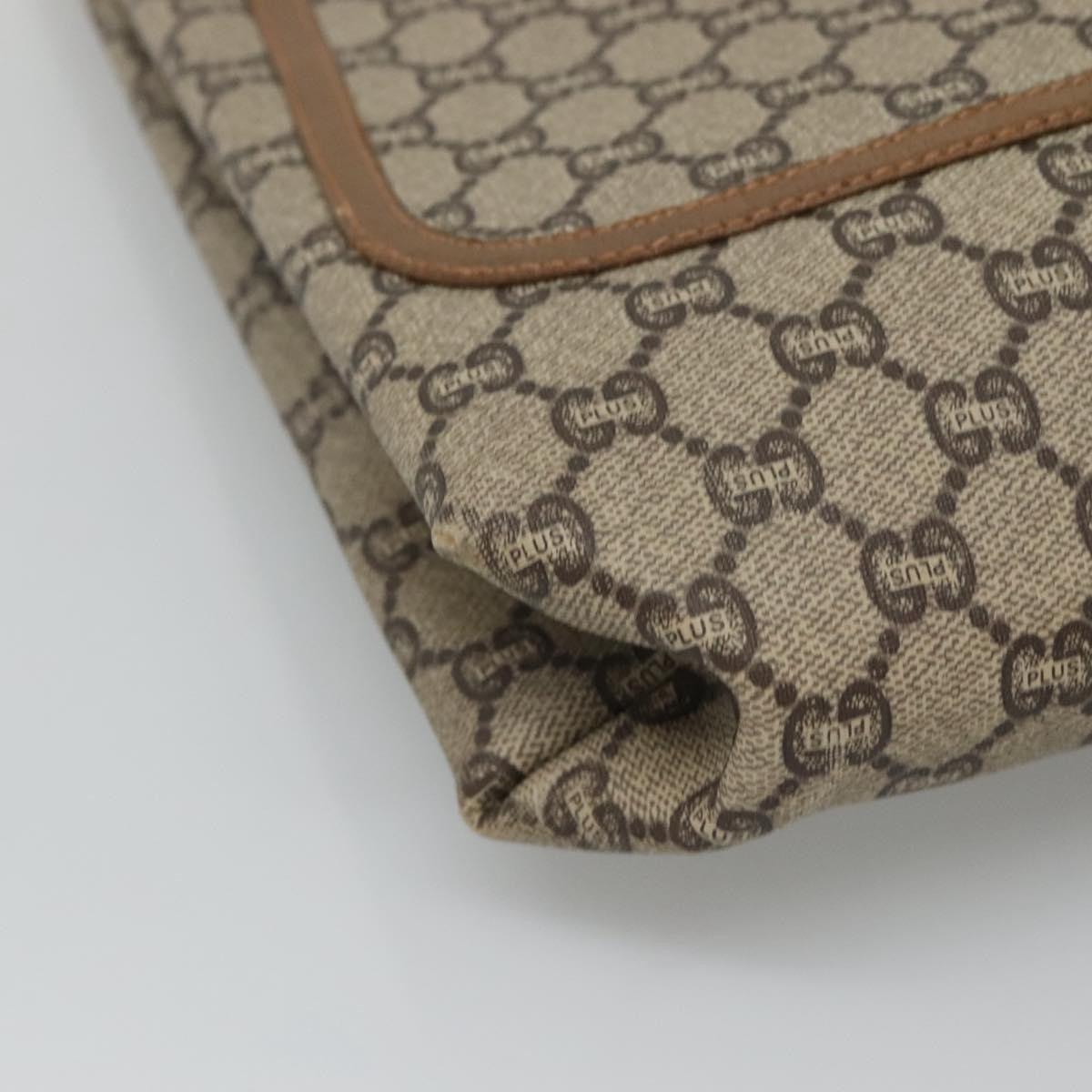 Gucci Vintage Web Strap Tote Gg Coated Canvas Beige Canvas Tote Bag Bag (Pre-Owned)