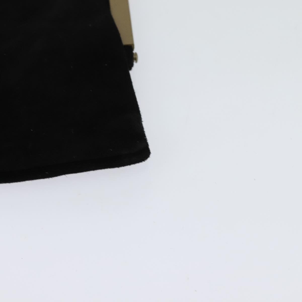 Miu Miu Kisslock Clutch Suede Black Suede Clutche & Pouche Bag (Pre-Owned)