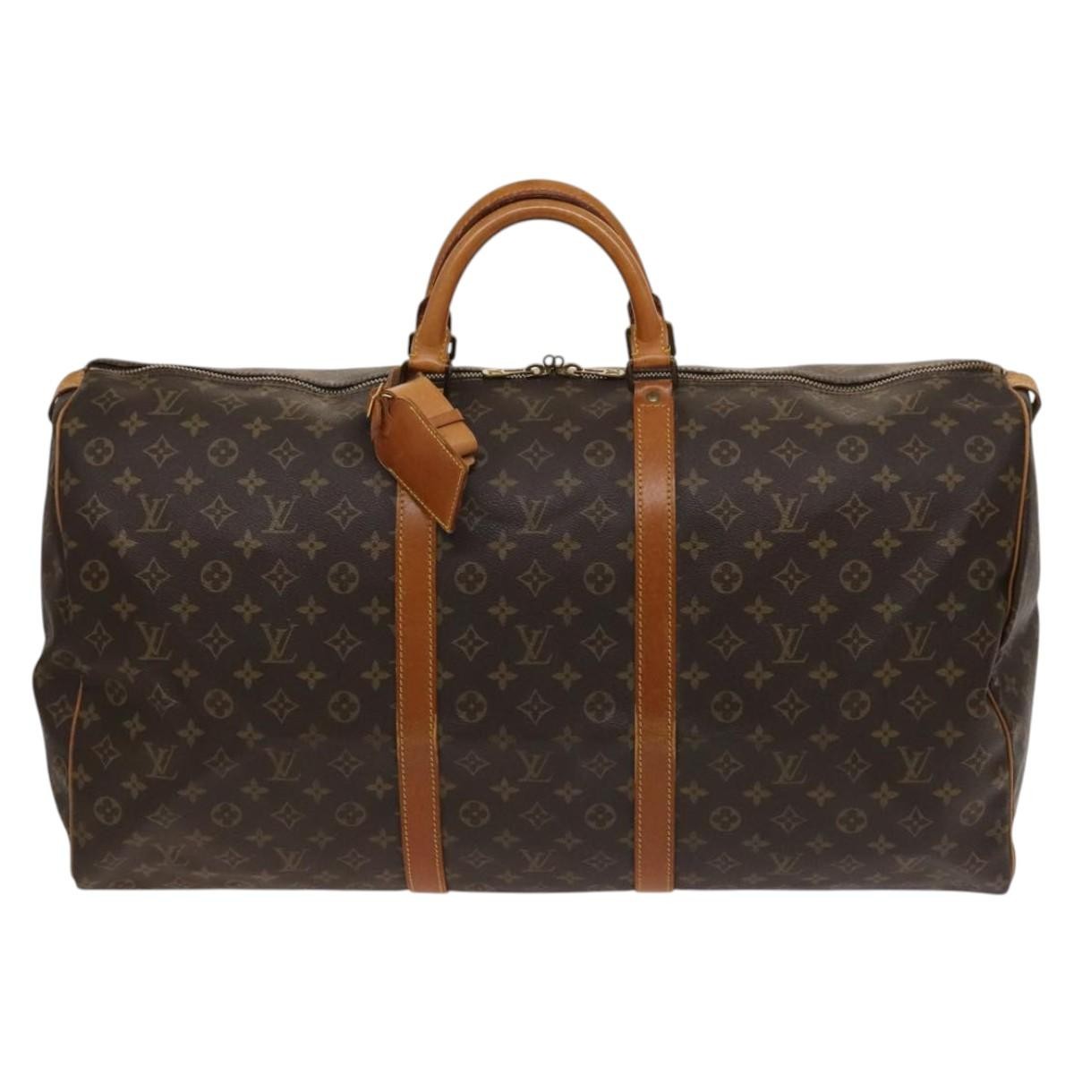 Louis Vuitton Keepall Bag Monogram Canvas Brown Canvas Travel Bag Bag (Pre-Owned)