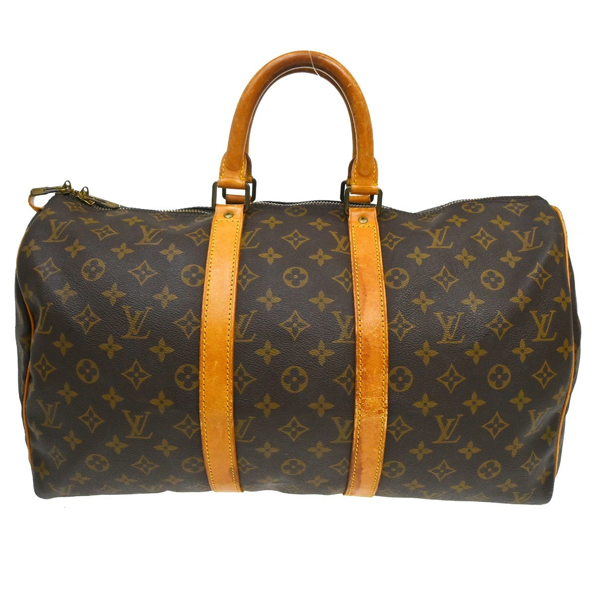 Louis Vuitton Keepall Bag Monogram Canvas Brown Canvas Travel Bag Bag (Pre-Owned)