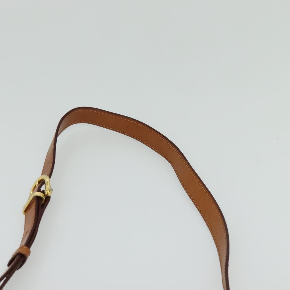 Celine Vintage Macadam Shoulder Bag Canvas And Leather Brown Canvas Shoulder Bag Bag (Pre-Owned)