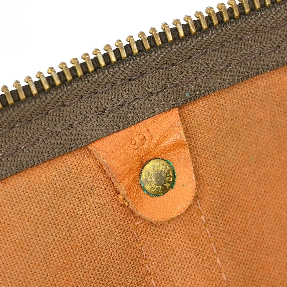 Louis Vuitton Keepall Bag Monogram Canvas Brown Canvas Travel Bag Bag (Pre-Owned)