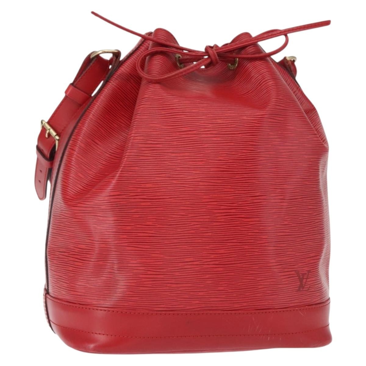 Louis Vuitton Petit Noe Nm Handbag Epi Leather Red Leather Shoulder Bag Bag (Pre-Owned)