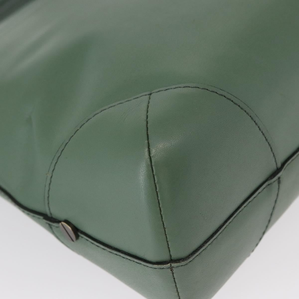 Chloe Vintage Flap Shoulder Bag Leather Green Leather Shoulder Bag Bag (Pre-Owned)
