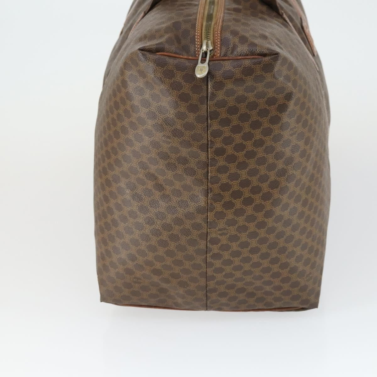 Celine Vintage Macadam Boston Bag Canvas And Leather Brown Canvas Travel Bag Bag (Pre-Owned)