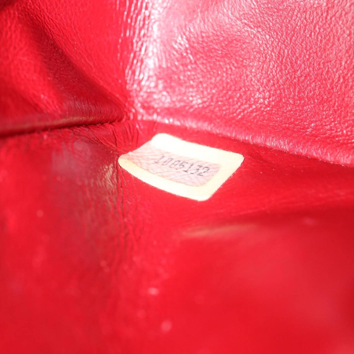 Chanel Vintage Square Chain Handle Flap Bag Quilted Lambskin Red Leather Handbag (Pre-Owned)