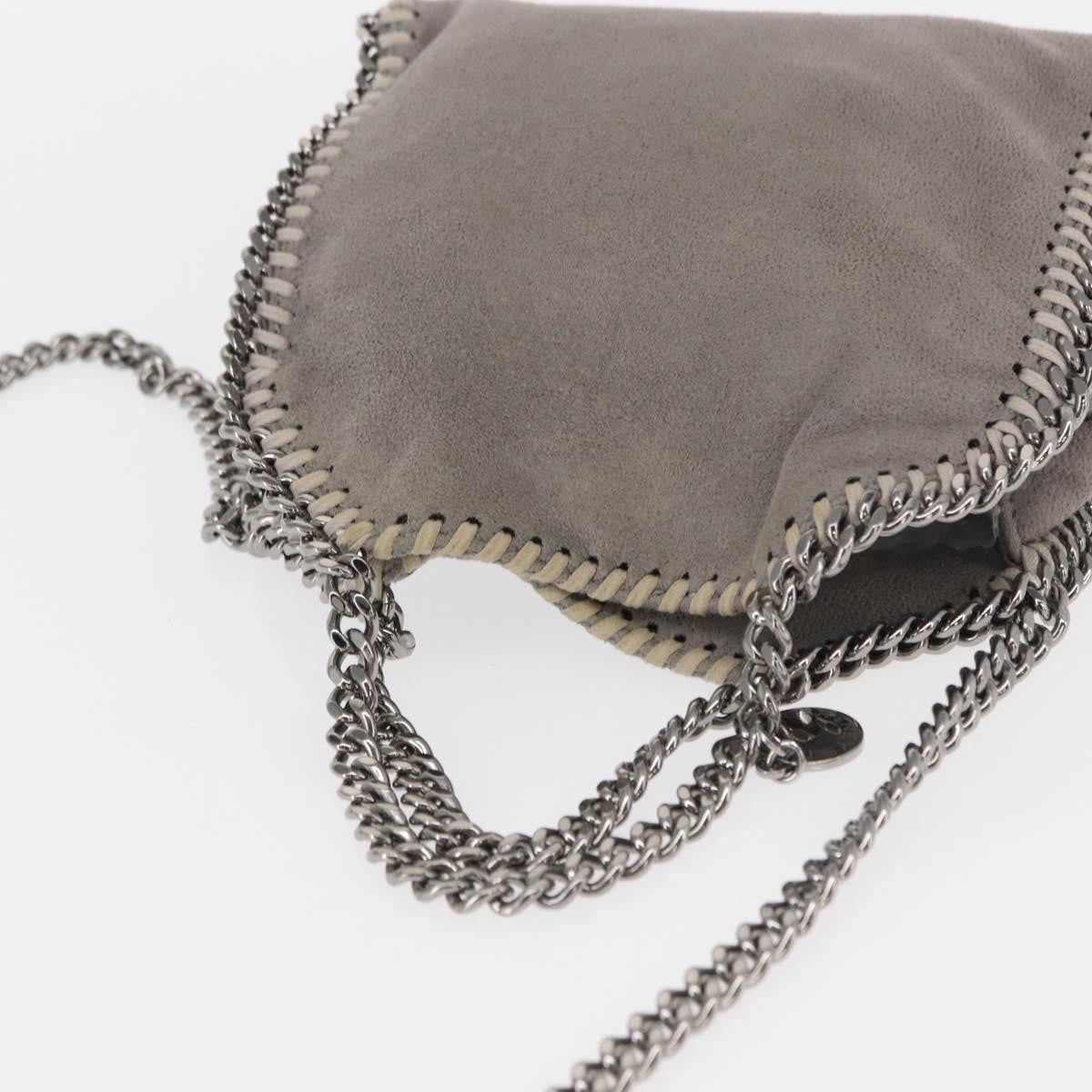 Stella Mccartney Falabella Fold Over Crossbody Bag Shaggy Deer Gray Polyester Shoulder Bag Bag (Pre-Owned)