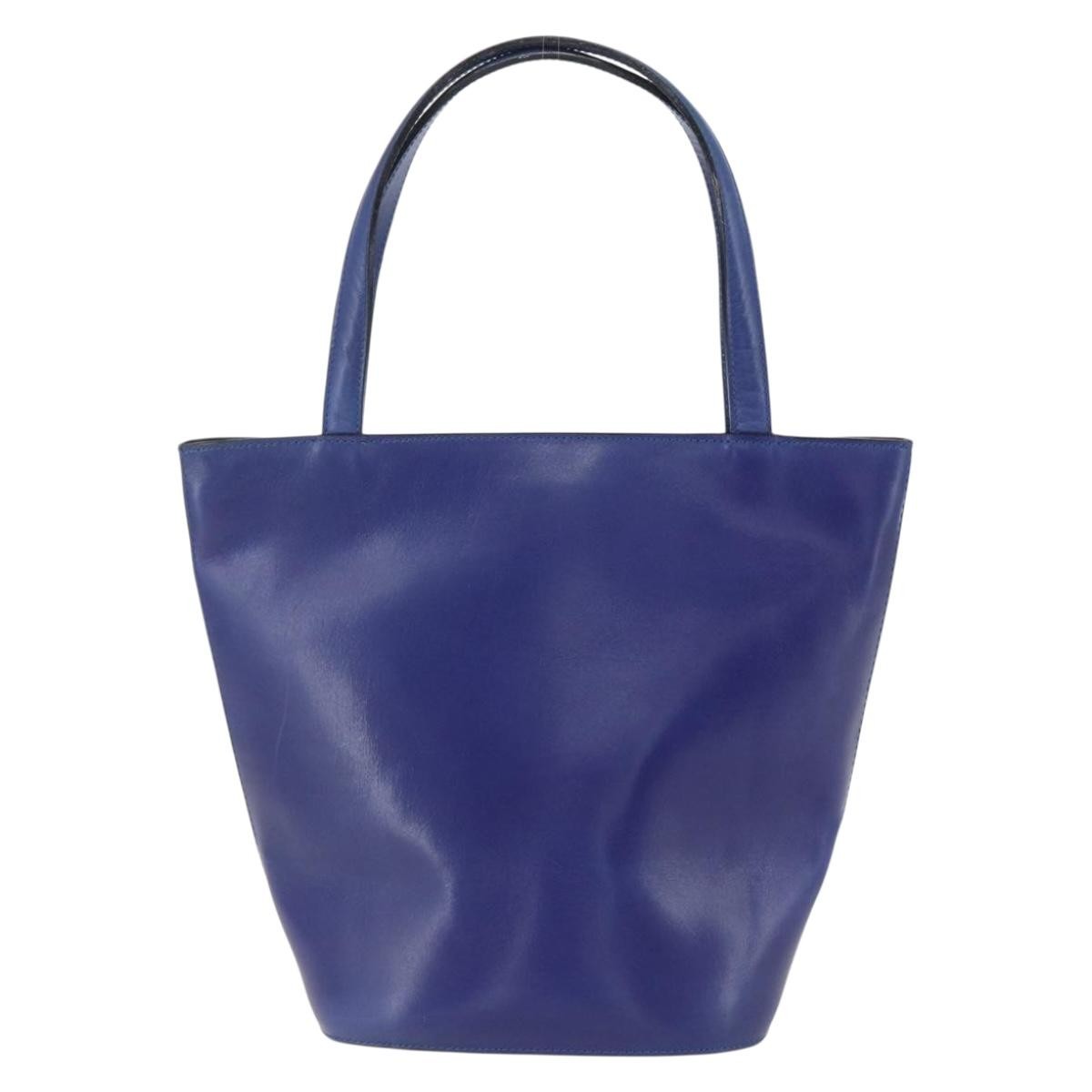 Celine Handbag Leather Blue Leather Handbag (Pre-Owned)