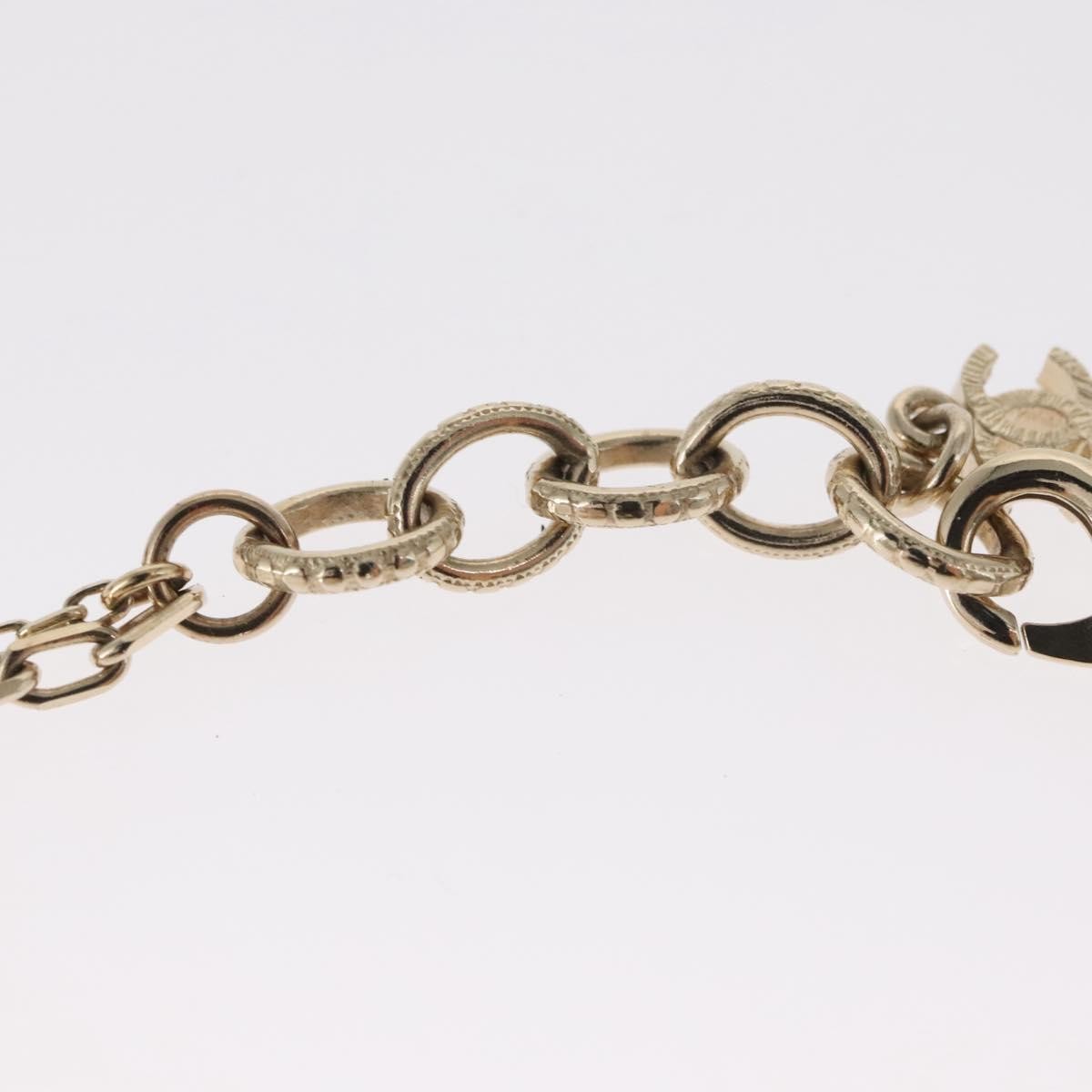 Chanel I Love Chanel Bracelet Metal With Resin Gold Metal Bracelet Jewelry (Pre-Owned)