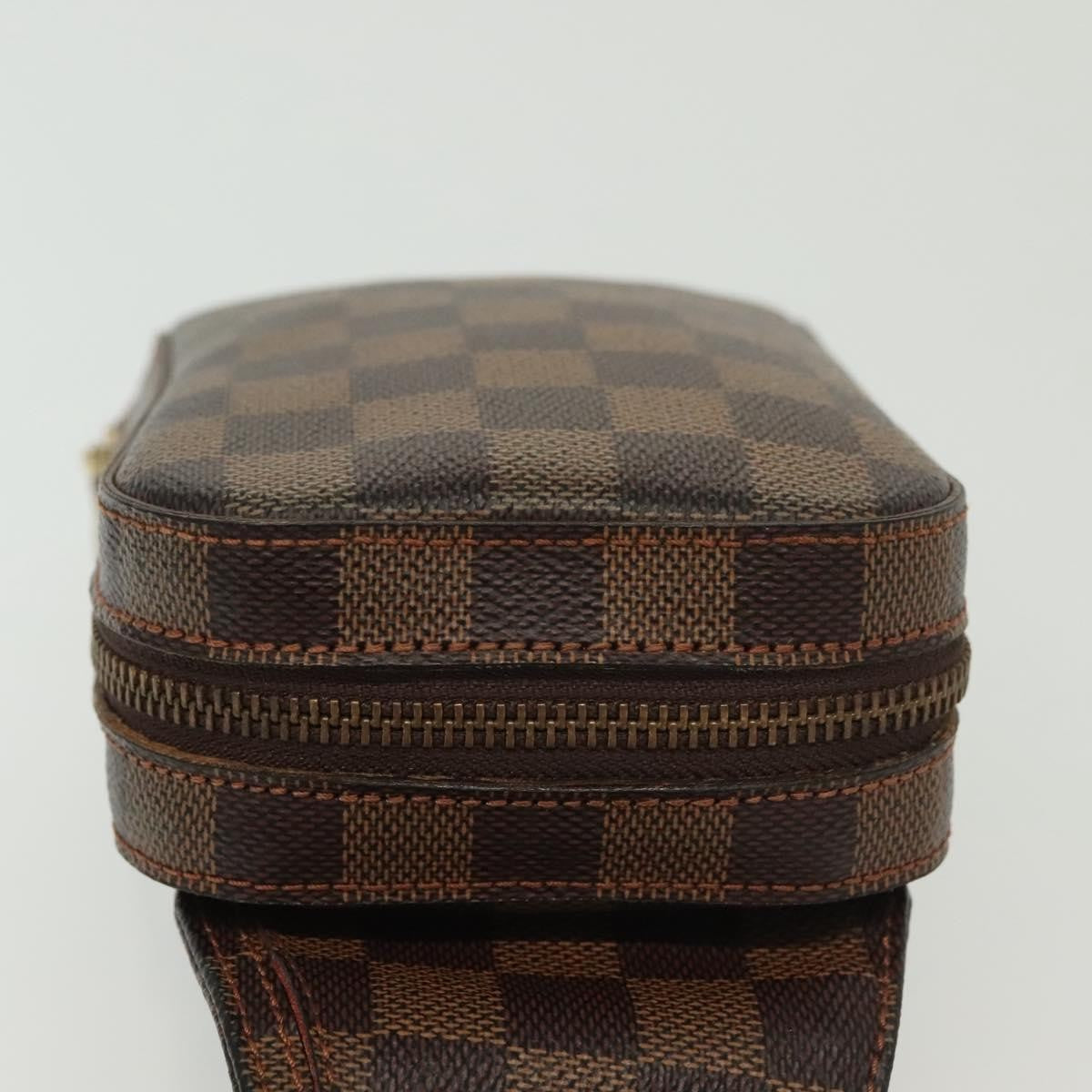 Louis Vuitton Geronimos Waist Bag Damier Brown Canvas Shoulder Bag Bag (Pre-Owned)