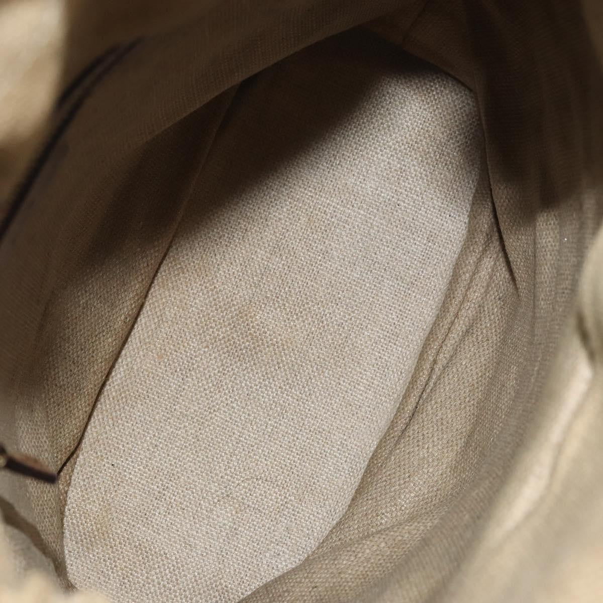 Gucci Vintage Bamboo Shoulder Bag Canvas Beige Canvas Shoulder Bag Bag (Pre-Owned)