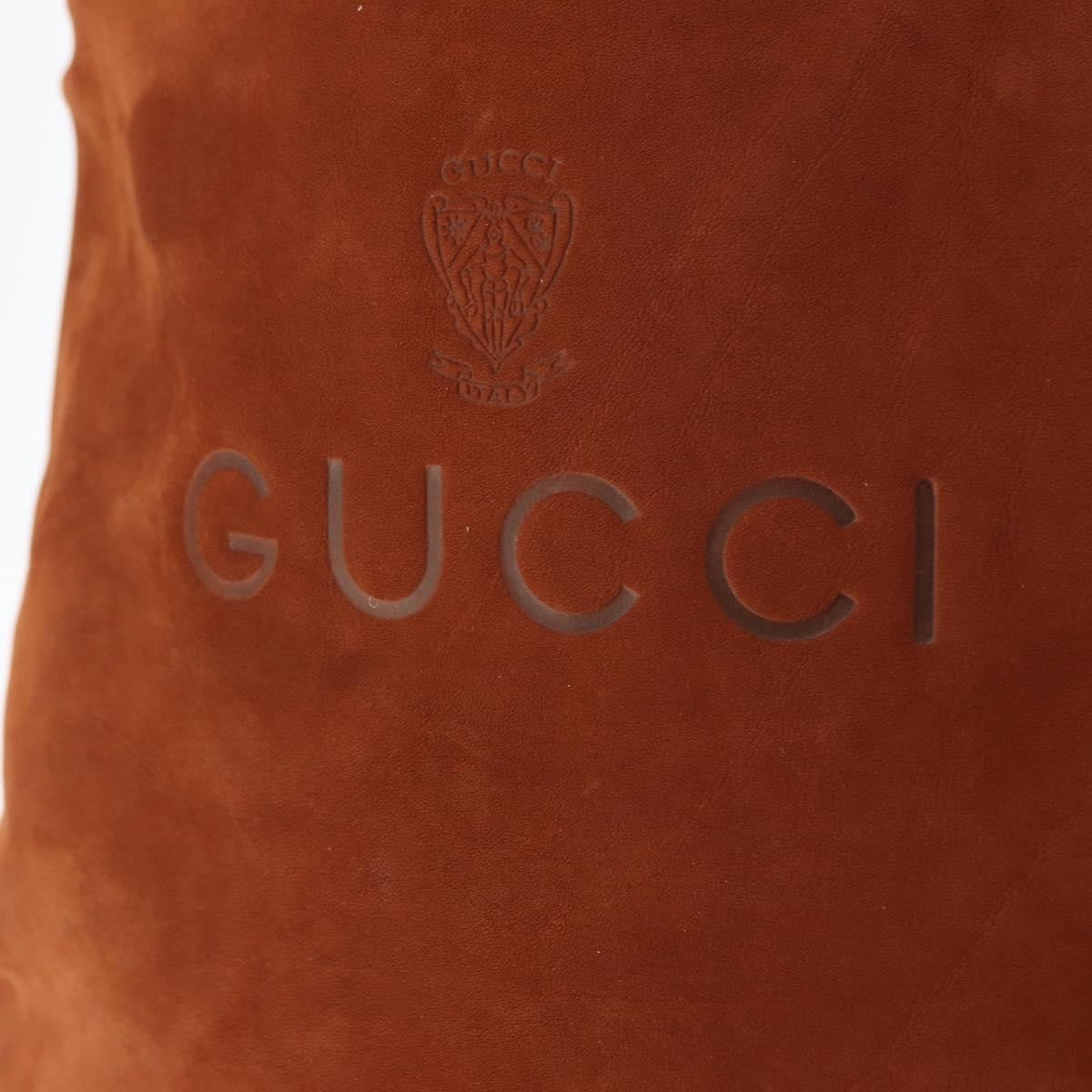 Gucci Pochette Suede Brown Suede Clutche & Pouche Bag (Pre-Owned)