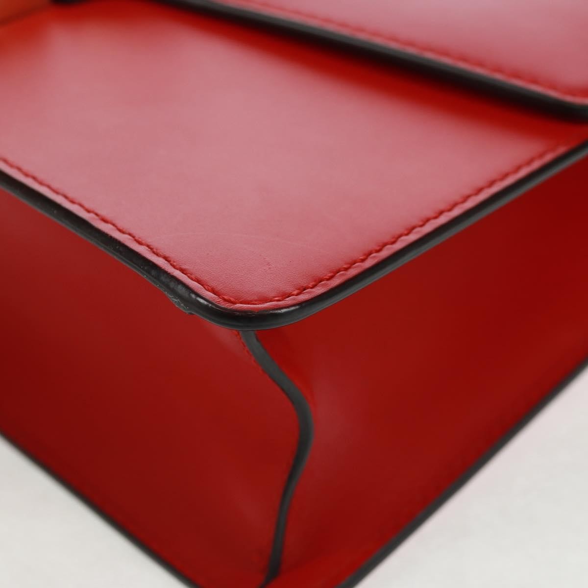 Gucci Sylvie Shoulder Bag Leather Red Leather Shoulder Bag Bag (Pre-Owned)