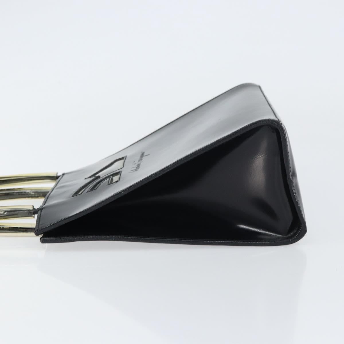Salvatore Ferragamo Vintage Handbag Patent Leather Black Patent_Leather Handbag (Pre-Owned)