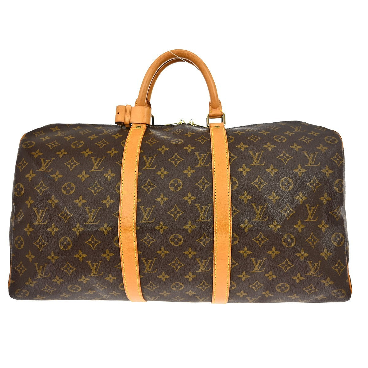 Louis Vuitton Keepall Bag Monogram Canvas Brown Canvas Travel Bag Bag (Pre-Owned)