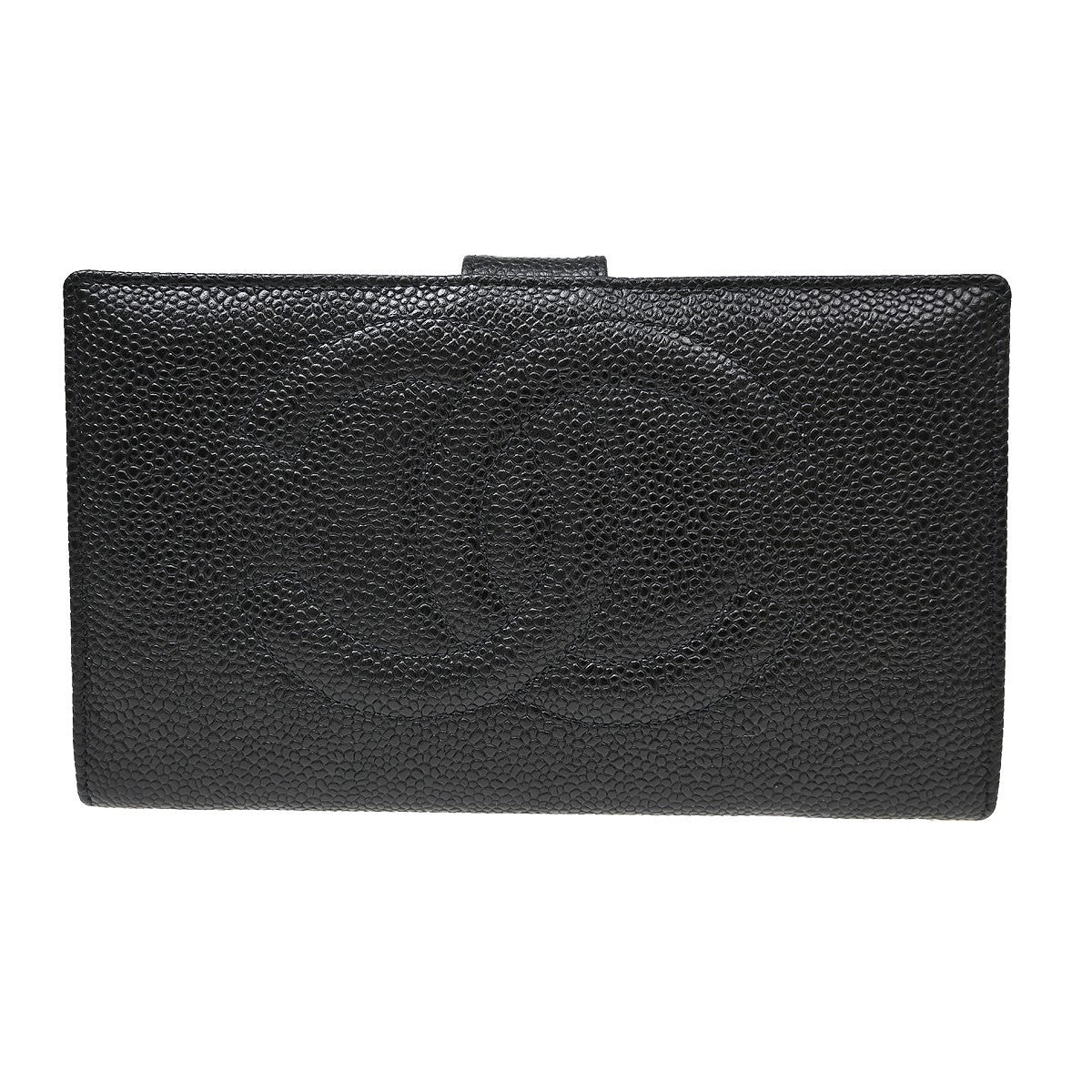 Chanel Timeless Cc French Wallet Caviar Black Calfskin Wallets Accessory (Pre-Owned)