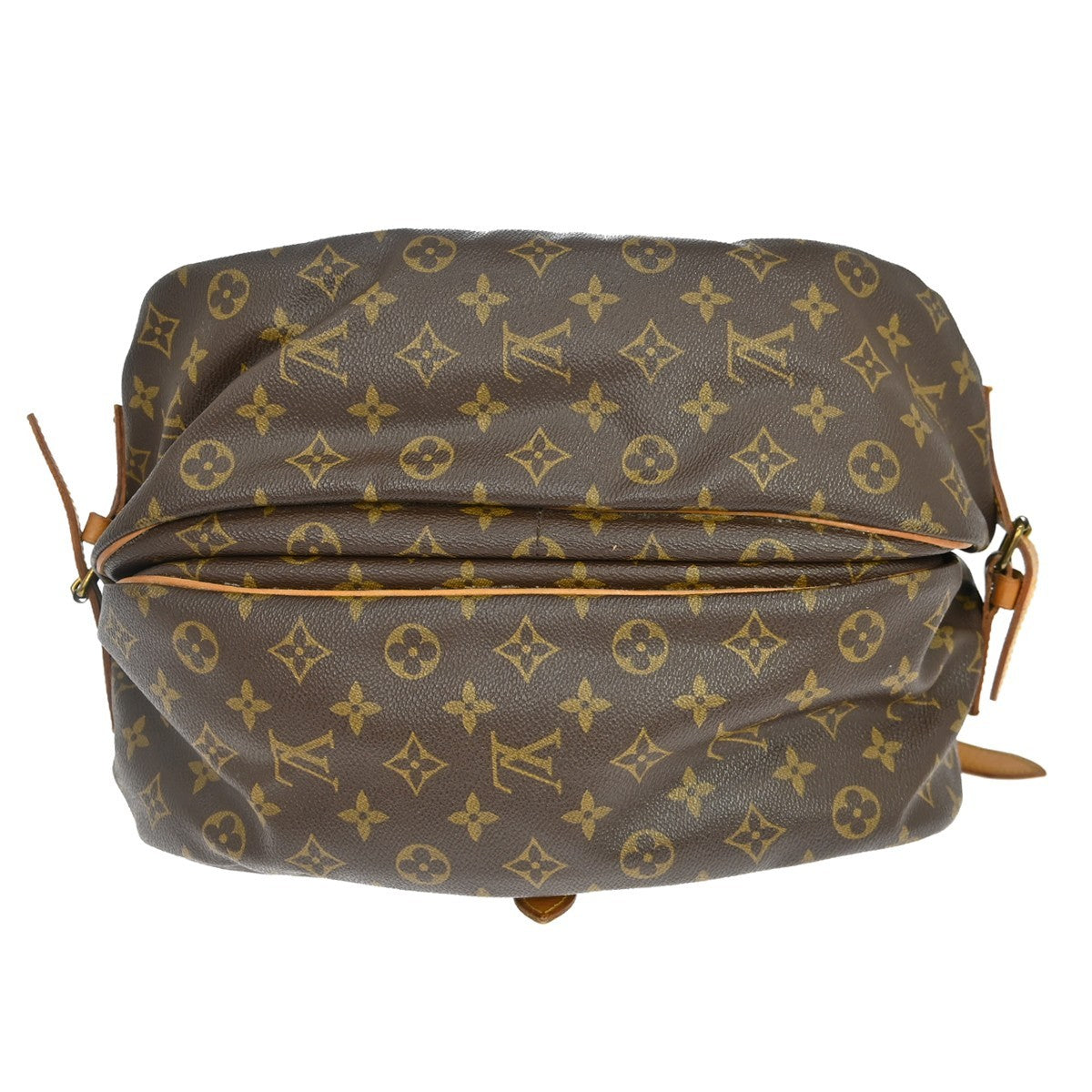 Louis Vuitton Saumur Handbag Monogram Canvas Brown Canvas Shoulder Bag Bag (Pre-Owned)