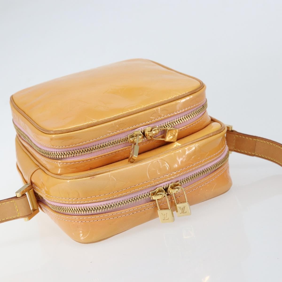 Louis Vuitton Wooster Handbag Monogram Vernis Yellow Patent_Leather Shoulder Bag Bag (Pre-Owned)