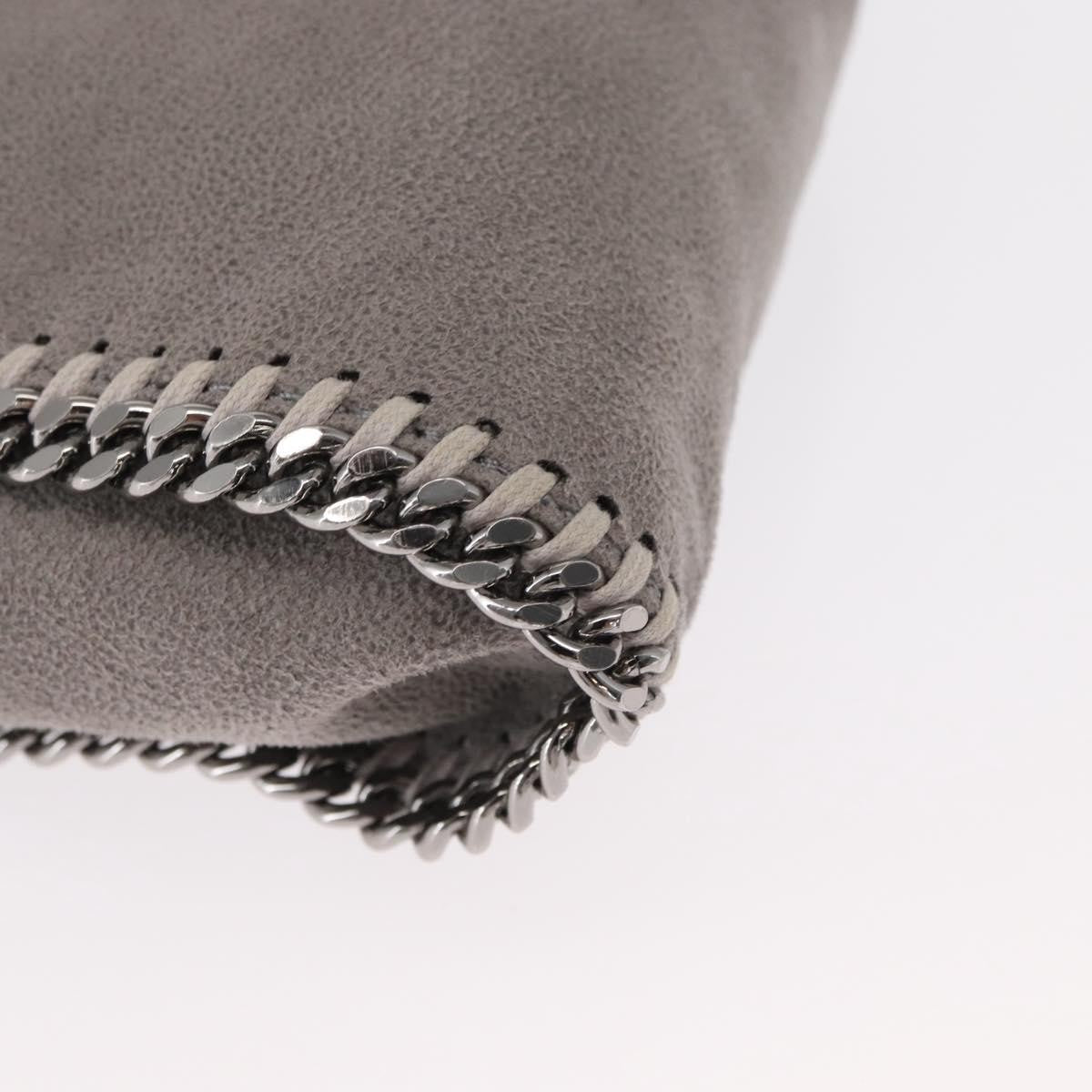 Stella Mccartney Falabella Fold Over Crossbody Bag Shaggy Deer Gray Polyester Shoulder Bag Bag (Pre-Owned)