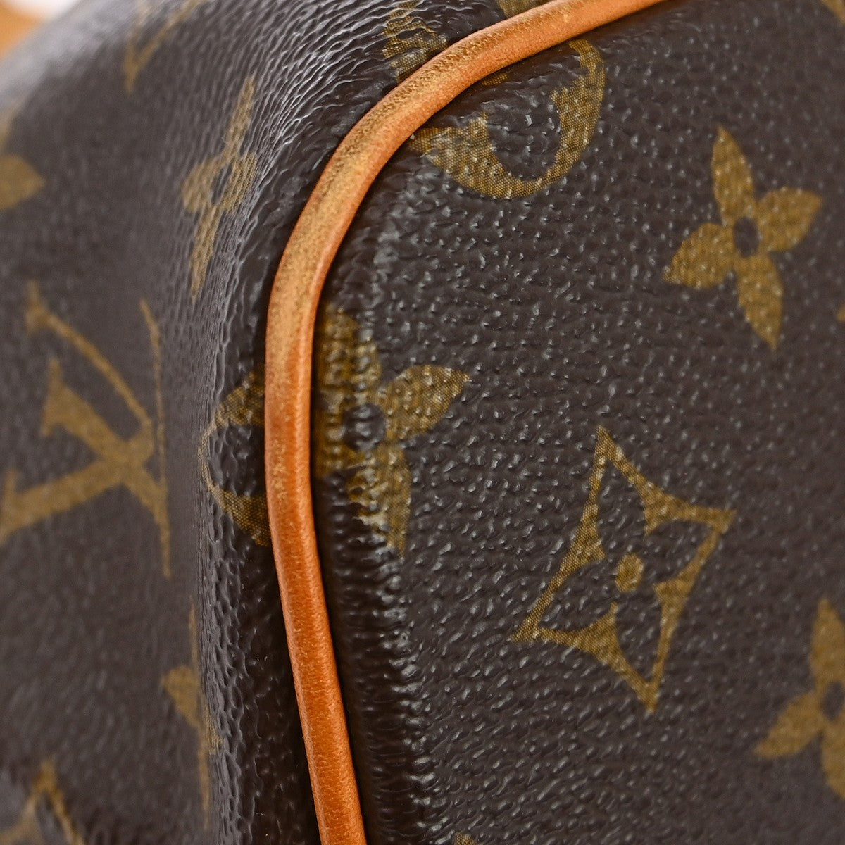 Louis Vuitton Palermo Handbag Monogram Canvas Brown Canvas Tote Bag Bag (Pre-Owned)